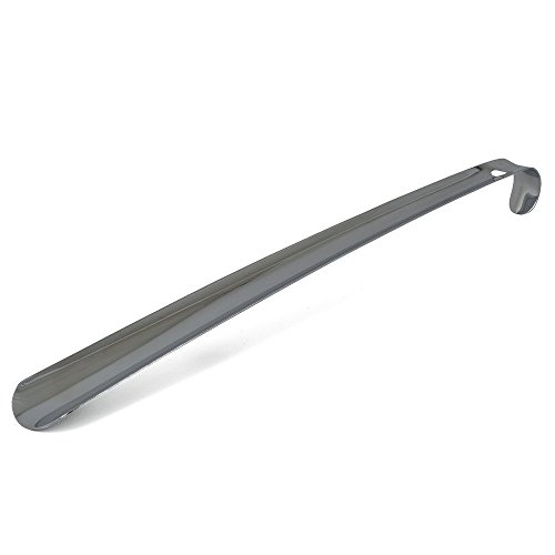 CITY Long Handled Stainless Steel Metal Sturdy Shoehorn with Hanging Hole