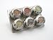 Lipper See &amp; Store Stainless Steel Collection Spice Rack With Set Of 6 Magnetic Backed Containers