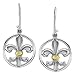Two Tone Fleur-de-lis Earring title=