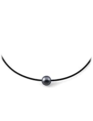 Tahitian Black Pearl Necklace in 14K Yellow Gold (12-13mm)