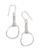 Chain Drop French Wire Earrings with Open Circle Drop