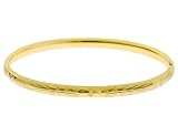 Diamond Cut 4.5mm Hinged Bangle in 14K Yellow Gold