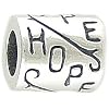 Low price Hope Solid Sterling Silver Message Bead fits European Charm Bracelet