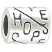 Hope Solid Sterling Silver Message Bead fits European Charm... Hope Solid Sterling Silver Message Bead fits European Charm...