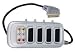 SILVER 4 WAY SCART SOCKET & 2 AV INPUT ADAPTOR BOX TV/DVD/VIDEO/GAMES CONSOLES