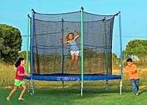 10ft TRAMPOLINE WITH ENCLOSURE AND FLASHING LIGHT ZONE