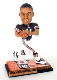 Cleveland Browns Kellen Winslow Jr. Ticket Base Forever Collectibles Bobble Head