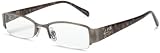 Discounts Identity Women's R4527-3 Semi-Rimless- Flower Design Reading Glasses,Antique Silver/Clear,1.50