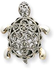 Sterling Silver Marcasite Turtle Pin