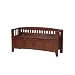 Linon Short Back Storage Bench, Walnut