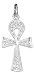 STERLING SILVER FILIGREE ANKH CHARM