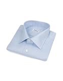 Review Finamore  / Finamore Classic Blue Italian Handmade Slim Cotton Dress Shirt
