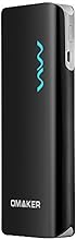 Omaker Intelligent 10000mAh(2.1Amp+2.1Amp Output) Portable Charger External Battery Pack with Flashlight-Black