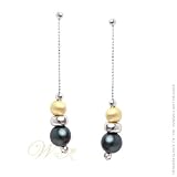 MILLE LUCCI: *BINGLE BANGLE NAIROBI PEARLE EARRING*