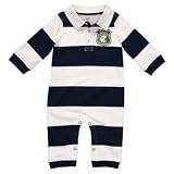 Carter's Boys Rookie Striped Polo Jumpsuit Romper