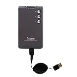 Retractable USB Cable for the Cowon iAudio M3 with Power Hot Sync and Charge capabilities - Gomadic Brand w/ TipExchange Technology