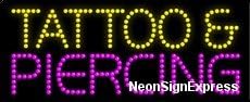 Tattoo &amp; Piercing LED Sign