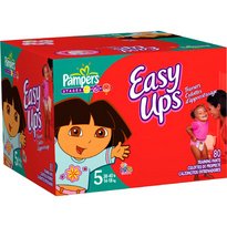 Pampers Easy Ups Trainers for Girls, Size 5 (30-40 Lbs), Value Pack, 80 Training Pants