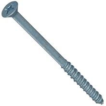 Wej-It Stalgard Coated Carbon Steel Flat Head Concrete Screw, USA Made, #2 Phillips Drive, 3/16" Diameter, 2-3/4" Length, Pack of (100)