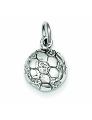 14K White Gold Soccer Ball Charm