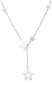 Silver Stars / Trace Lariat Chain 19"