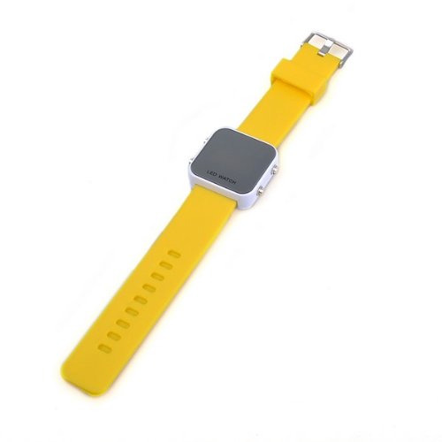 BestDealUSA Fashion Sport Style LED Digital Date Lady Men Wrist Watch Yellow