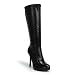 Sexy Knee High Stiletto Dress Boots Black