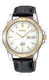 Seiko Solar Day/Date Window White Dial Men's watch #SNE104