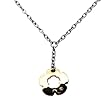 Women's New Gold Plated Steel 17 Inch Flower Necklace With Cubic Zicornia By Steelx