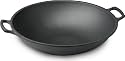 Emeril Pre-Seasoned Cast Iron 14-Inch Open Flat Bottom Wok