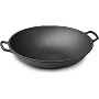 Emeril Pre-Seasoned Cast Iron 14-Inch Open Flat Bottom Wok