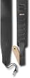 Levy's 2 1/2in Basic Leather Guitar Strap, Black