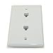 MyCableMart RJ11 Modular Telephone Surface Jack, (6P4C), 4 Conductor/2 Line,White