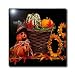 Halloween Pumpkins and Sunflowers Theme - 8 Inch Ceramic Tile