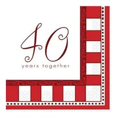 NEU RUBIN HOCHZEIT 40. Servietten 40 Years Together