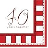 NEU RUBIN HOCHZEIT 40. Servietten 40 Years Together