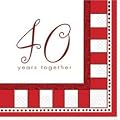 NEU RUBIN HOCHZEIT 40. Servietten 40 Years Together