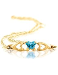 Bfly Cz Birthstone Bracelet W/Box 10K Yellow December 19800
