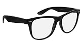 Petites Retro Wayfarer lunettes soleil transparent avec la pochette, le chiffon et le cordon