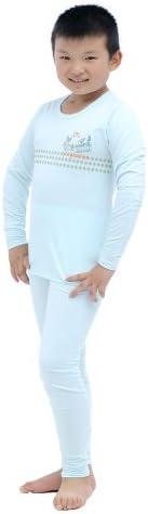 Yingbolun Boy's Sleigh Print Flimsy Thermals Set