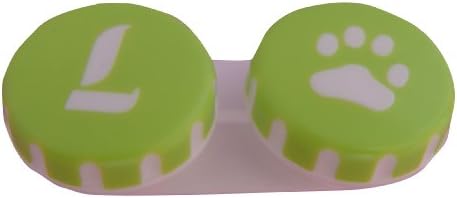 OptiSafe PawPrint contact lens dual case SL-2013 (GREEN) Compact(3 pack)