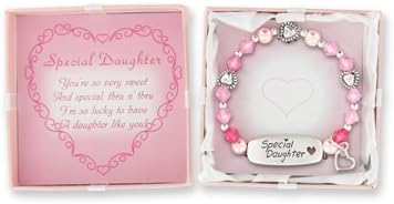 Childrens Girls Jewelry Stretch Daughter Charm Bracelet