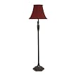 Resin Floor Lamp with Shade - Bronze Finished/ Red