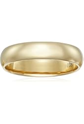 10k Yellow Gold 4mm Traditional Plain Wedding Band