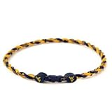 West Virginia Mountaineers Titanium Twisted 21 inch Necklace
