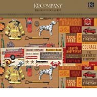 K&Company Firefighter Scrap Kit 12 Inch by 12 Inch Layouts
