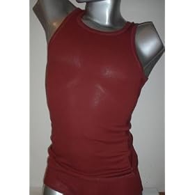 Bruno Banani Fairplay Men's Sports Vest - Bordeaux Red