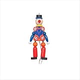 Alexander Taron 1581 Wooden Blue Clown Jumping Jack Toy