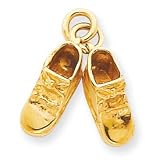 14k Baby Shoes Charm