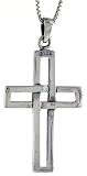 Sterling Silver Cut-out Cross Pendant